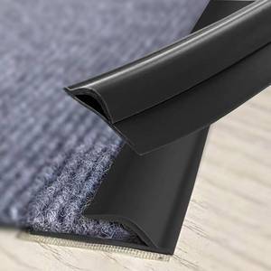 lot 6607 image: Carpet to Tile Transition Strip, Flexible Carpet Edging from Carpet to Tile Floor, Self Adhesive Cuttable Carpet Edge Trim Strip, Flexible Rug Edge Protector for Doorway�Black 20ft