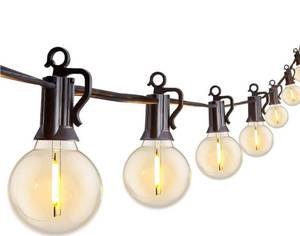 lot 6615 image: Brightown Outdoor String Lights, 29FT G40 LED IP65 Waterproof Patio Lights