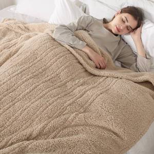 lot 6627 image: ESTINGO Full Size Heated Blanket, Heating Blanket Full Size with 6 Heating Levels & 1-10 Hours Adjustable Timer, Full Body Warming Sherpa Fast Heating for Bedding, 72X84, Milk Coffee