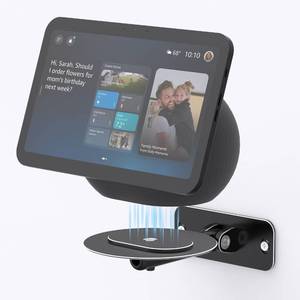 lot 6630 image: DGPCT Adjustable Wall Mount for Echo Show 11 & Echo Show 8 4th Gen, Swivel and Tilt Adjustment, Space-Saving Smart Display Aluminum Bracket with Cable Management, Drilling Installation (Black)