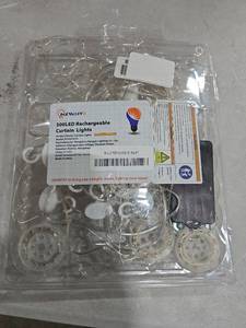 lot 6697 image: 300 LED Rechargeable Curtain Lights