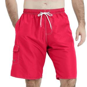 lot 6739 image: DR. ANISON Mens Swim Trunks Swim Shorts Swimming Trunks Swimsuit Quick Dry with Mesh Lining Swimwear Red XL