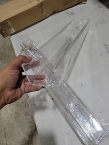 lot 7359 image: 2 Pack Acrylic Shelves for Wall Storage, Floating shelves 24x4 4pcs