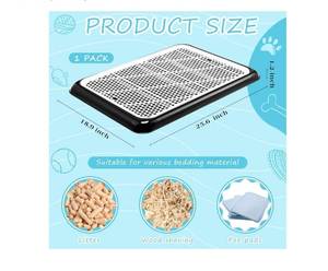 lot 7363 image: Mifoci Dog Pee Pad Holder Potty Tray Portable Dog Litter Box Toilet Training for Indoor Outdoor