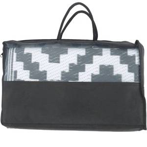 lot 7373 image: Black White Outdoor Rug, 5Ft  7Ft Outdoor Camping Picnic Mat