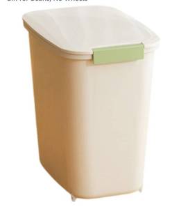 lot 7377 image: Pet Food Storage Container Dry Food Container 12L6kg, Grain Bucket Rice Storage Bin Rice Holder Bin for Beans, No Wheels