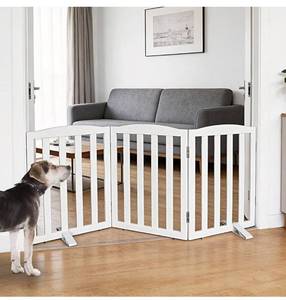 lot 7382 image: Freestanding Dog Gate Indoor,Doggie Gate Foldable Dog Gates for Doorways,Stairs or Hallways