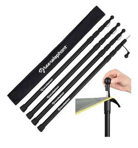 lot 7389 image: Green Elephant Camping Tarp Poles - Adjustable Aluminum Telescoping Tent Poles for Tarps, Canopy & Awning - Heavy Duty Collapsible Pole Set of 4 - Extends 8ft, Shrinks to 2ft