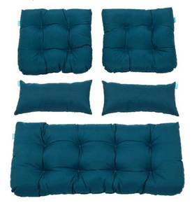 lot 7392 image: Outdoor Wicker Cushion Set of 5 - Waterproof Fade Resistant Patio Furniture Cushions,