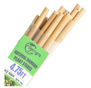 lot 7399 image: Bamboo Stakes 57 Inch, Approx 5FT Garden Stakes Multi-Purpose, Plant Stakes for Tomatoes, Beans, Cucumbers, Peppers, Flowers, Potted, Maintain the Plant Posture, Strengthen and Stem