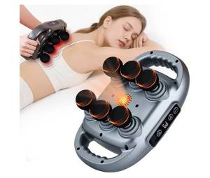 lot 7409 image: 6 Head Massage Gun Back Massager Pain Relief, Deep Tissue Percussion Massager with 9 Levels & 9 Modes