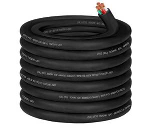 lot 7428 image: 64 SOOW Cable 6 Gauge Wire SOOW Electric Wire 6 AWG 64 Portable Power Cord 600V 4 Conductor SOOW Extension Cord