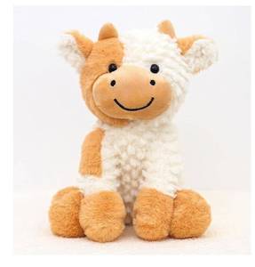 lot 7482 image: Cow Plush Doll Toy 8 inch for Girls Boys (Siting Cow Yellow) 2pack