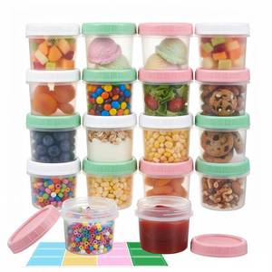 lot 7511 image: ASEVAT 18 Pack 5.4 oz Food Storage Containers with Twist Lids Leakproof BPA-Free Soup Containers, MicrowaveDishwasher Safe Freezer Containers for Meal Prep, Leftovers &amp Takeout