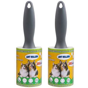 lot 7600 image: Sunroda Lint Roller Pet Hair Value Pack of 500 Sheets, Extra Sticky Lint Remover for Dog & Cat Fur, Clothes, Furniture, Couches Reusable Rollers for Fuzz, Fluff & Hair (White, 2 Count  500 Sheets)