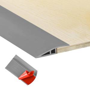 lot 7611 image: Carpet Floor Transition Strip, Self Adhesive Floor Edging Trim Strip, PVC Threshold Cover for Doorway, Floor Divider Strip Suitable for Threshold from 25 to 35 - Gray 3.3Ft
