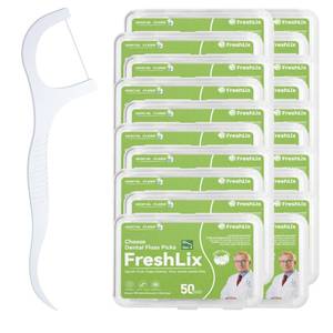lot 7630 image: FRESHLIX Dental Floss Picks 1000 Count Tooth Picks Flossers Gen 5 Toothpicks Sticks to Remove Plaque & Protect Gingivae for Adults & Kids Teeth Cleaning