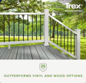 lot 71 image: PhTrex Enhance 6-ft x 36-in White Composite Deck Stair Rail Kit Hardware Included