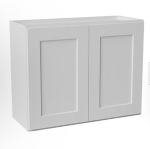 lot 6 image: W3024  Wall Cabinet 30 x 24  Shaker White