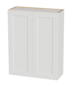 Essential White Double Door Wall Cabinet - 33" W x 42" H