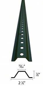 lot 276 image: Bundle of 2 Steel U-Posts - Great for Signs or Other Utility Pieces 8 x 2