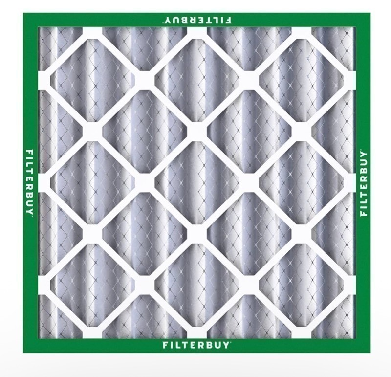 lot 677 image: Filterbuy 20x20x4 Air Filter M11 Essential Dust & Allergy Defense (2-Pack), Electrostatic Pleated HVAC AC Furnace Filters Replacement (Actual Size 19.50 x 19.50 x 3.63) - Sm Crease on edge