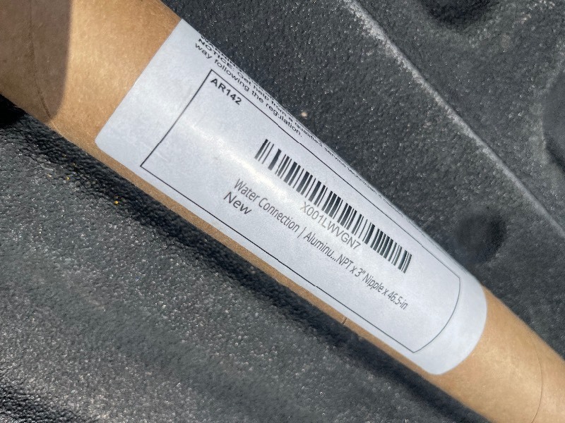 lot 191 image: Water Connection AR14 Aluminum Anode Rod Outlet Head 34NPT x 5 Nipple x 48 L