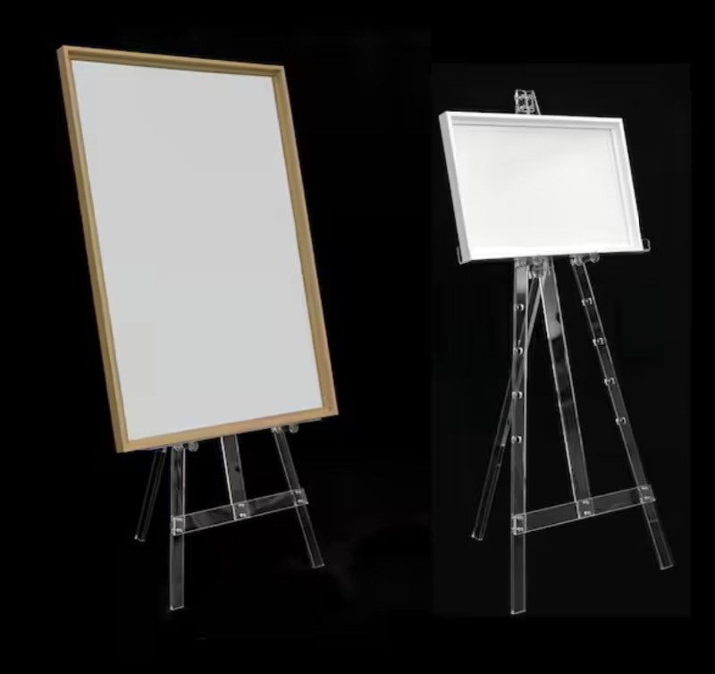 lot 31 image: Acrylic Easel Stand-Clear 56 in. Retails $133