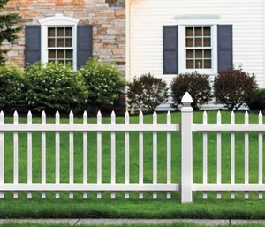 lot 16 image: Bundle of Five - 4 in. x 4 in. x 6 ft. White Vinyl Square Fence Posts Retail Value $100