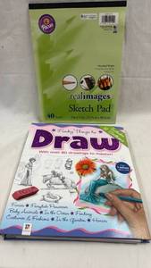 lot 9 image: Pacon realimages 9x12 Sketch Pad MKK5150  Funky Things to Draw Books Lot