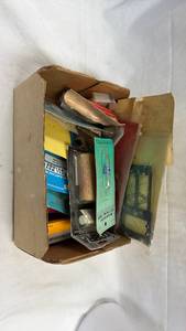 lot 15 image: Lot Vintage Electronics Parts Kraft-Hayes Servo Trays Cobra Engines Archer Capacitors