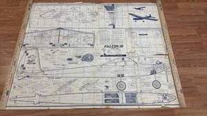 lot 18 image: Falcon 56 RC Aircraft Model Construction Blueprint Plan Set, Kit G15 (35x45)