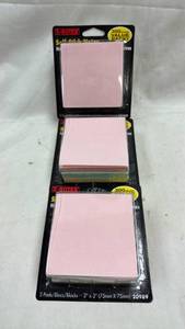 lot 34 image: Z-Notes Self-Stick Notes 3x3 inch 300 Sheet Value Pack 20989 - 3-Pack Lot