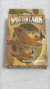 lot 43 image: WWII Spotter Cards Plastic Coated Aircraft Identification Playing Cards