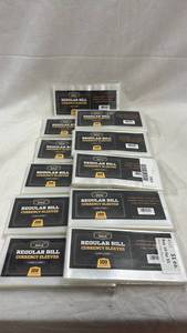 lot 53 image: Cardboard Gold Regular Bill Currency Sleeves 6.3x2.8 inch 100 Count - Lot of 11 Packs