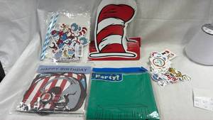 lot 63 image: Dr. Seuss Birthday Party Supplies Bundle