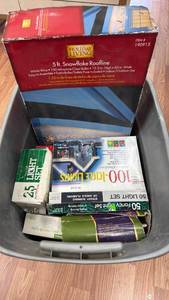 lot 86 image: Storage Tub full of Holiday Light Sets