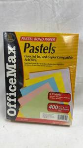 lot 107 image: OfficeMax Pastel Bond Paper 400 Sheets 8.5 x 11 20 lb