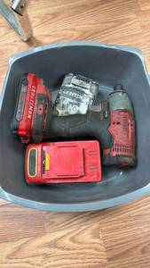 lot 113 image: Craftsman 20V Cordless Power Tools Lot