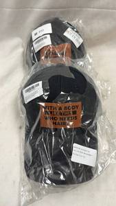 lot 179 image: 2 Black Adjustable Baseball Caps