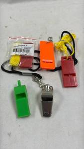lot 201 image: Lot of 5 Assorted Whistles