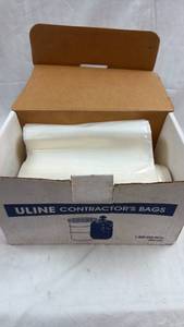 lot 206 image: Uline Contractors Bags Clear 3 Mil 30x36 Model S-14698C - Partial Box