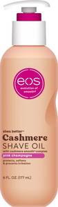 lot 2136 image: eos Cashmere Shave Oil �� Pink Champagne, Moisturizing Shave Oil with Shea Butter & Glycerin, Helps Prevents Irritation & Razor Burn, Vegan, 6 fl oz