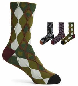 lot 4285 image: Women��s Cotton Crew Socks 3 Pairs, Cute Colorful Pattern Socks for Women, Soft Comfortable Aesthetic Mid Calf Socks, Casual Dress Gift Socks