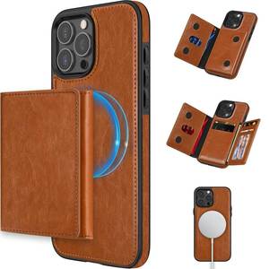 lot 4333 image: LOHASIC for iPhone 15 Pro Max Wallet Case, 6 Card Holder, Detachable Magnetic Back, Compatible with MagSafe, Vintage PU Leather Credit Slot ProMax Phone Cover to Men Women, 6.7 Inch, 5G, 2023 - Brown