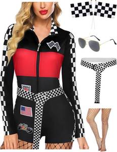lot 4407 image: CICOCI Women Race Car Driver Costume Adult With Accessories Halloween Costume Outfits