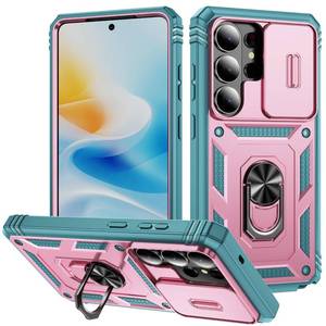lot 4431 image: Lunivop Phone Case Compatible with Samsung Galaxy S26 Ultra Case 360°Metal Rotated Ring Holder Magnetic Kickstand��Camera Protection�� Military - Grade Heavy Duty for S26 Ultra 6.9  (Pink Green)