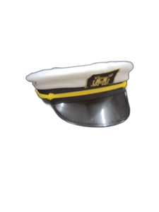 lot 6479 image: Captain Hat White Black Yellow Stripe Nautical Party am2212z2
