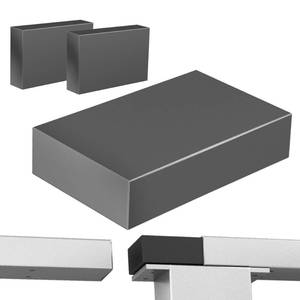 lot 6483 image: Hehdbz 3 Pack Handrail Extension Connector, 100mm High Strength POM Fittings for Flat Rectangular Cable Railing System, Fits HT10 HL10 HT14 DeckStair Railing Accessories