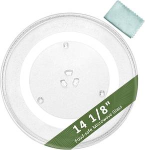 lot 10231 image: DE74-20002B WB49X10063 14 18 Microwave Plate Replacement for G-E S-amsung, Microwave Glass Turntable Plate Replace W11402532 W10132127, Heat Resistant & Durable by Fetechmate- Dishwasher Safe